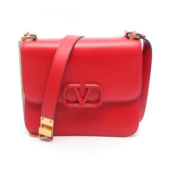 VALENTINO Red Leather Shoulder Bag - Picture 1 of 8